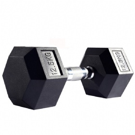 ZF904 Fixed Rubber Coated Hex Dumbbell